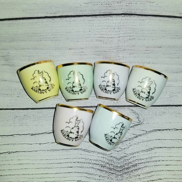 VNTG 6pc Karlovy Vary Shot Glass Set - Picture 3 of 7